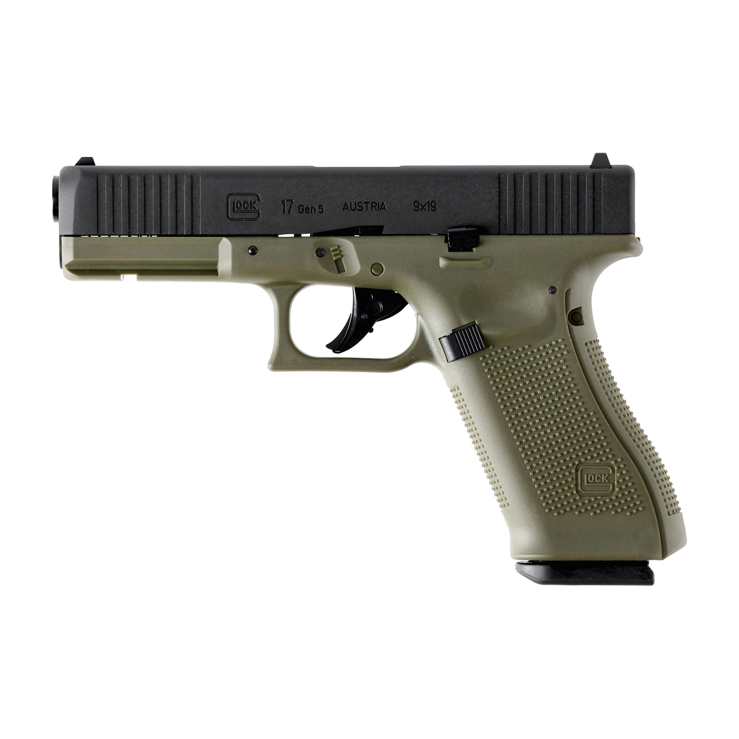 Glock 17 gen 5. 4.5 mm CO2 green air pistol - shop kolba.pl
