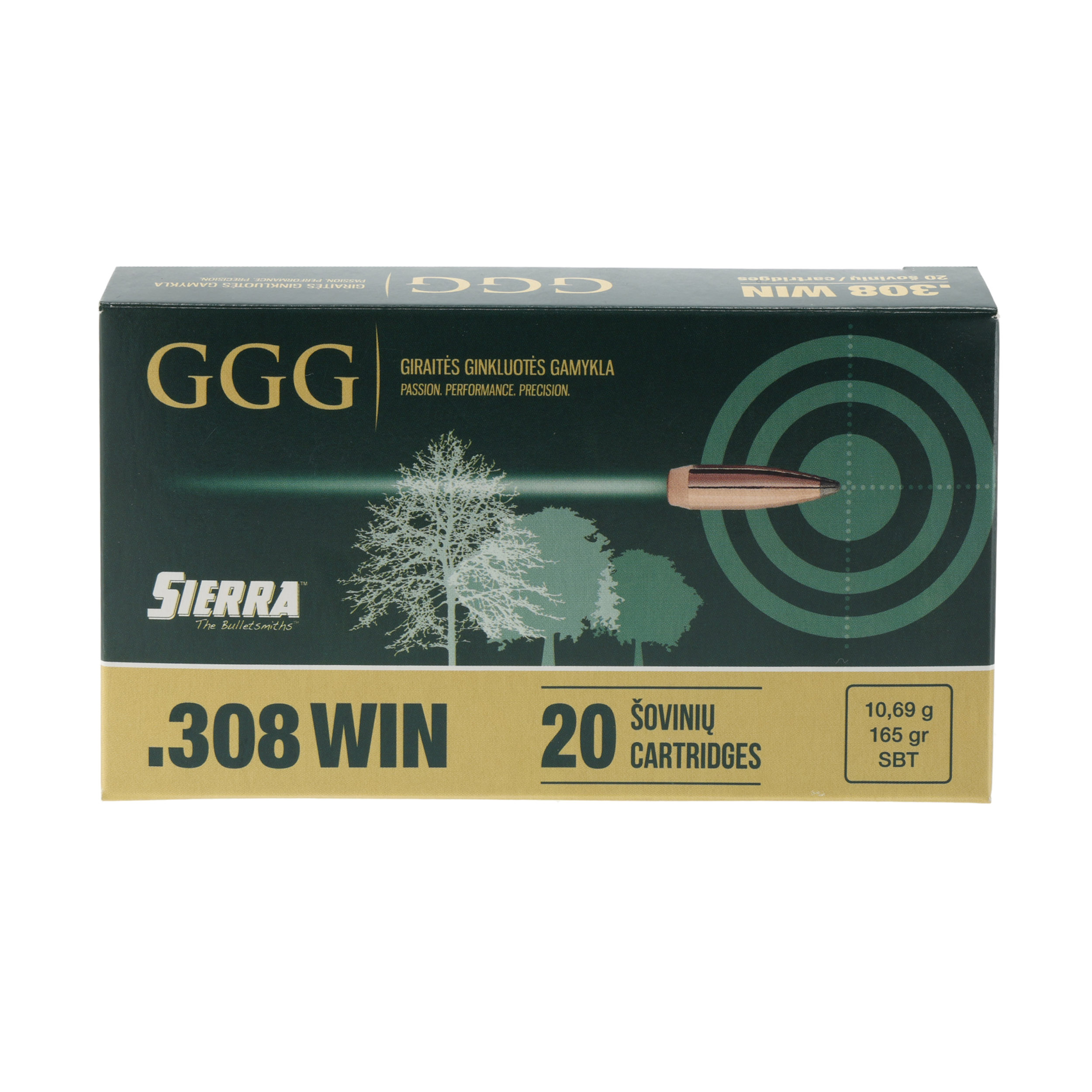 しぃ Amunicja GGG kal .308 Win 165gr/10,69g Sierra SBT - sklep kolba.pl