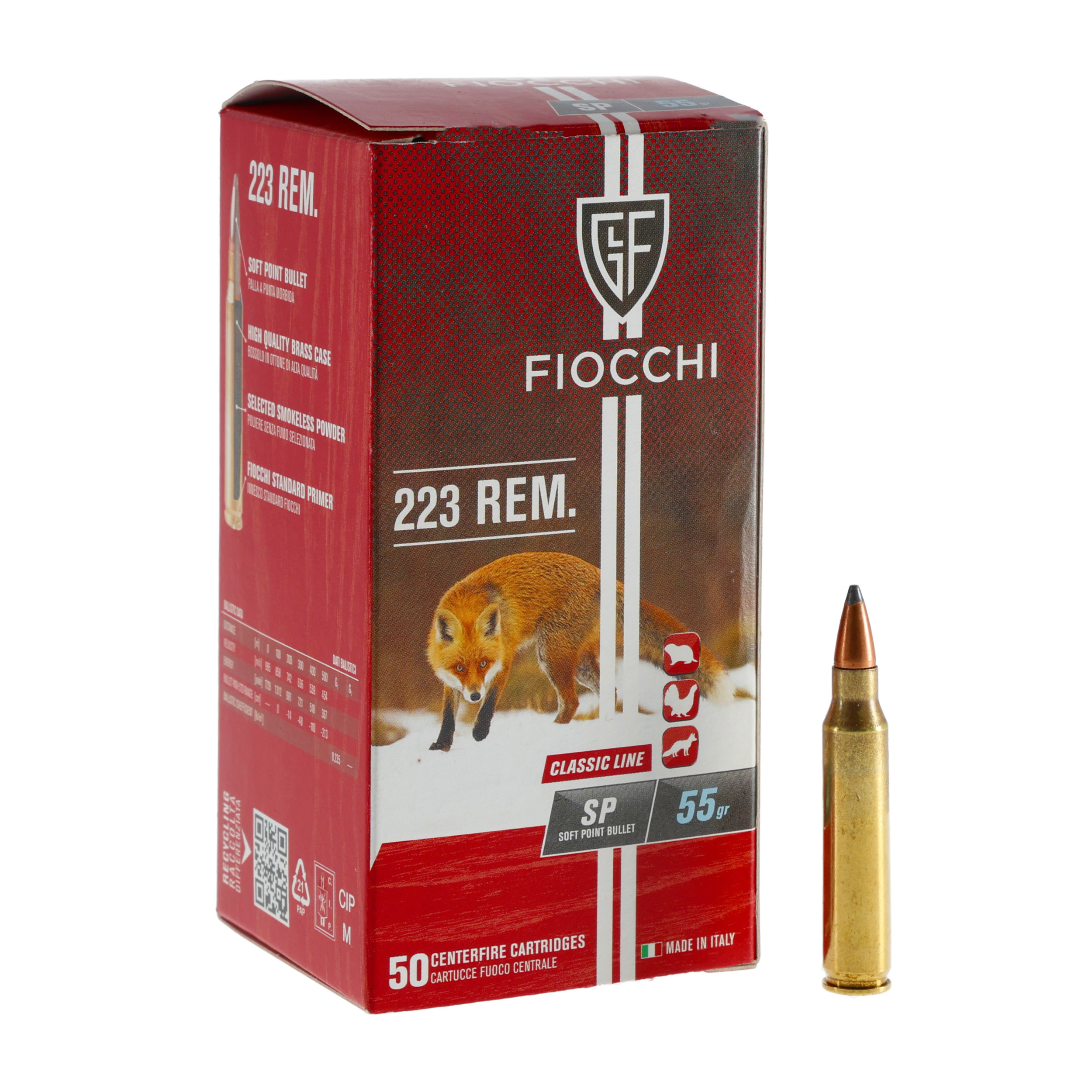 Amunicja Fiocchi kal .223 Rem SP 3,56g/55g