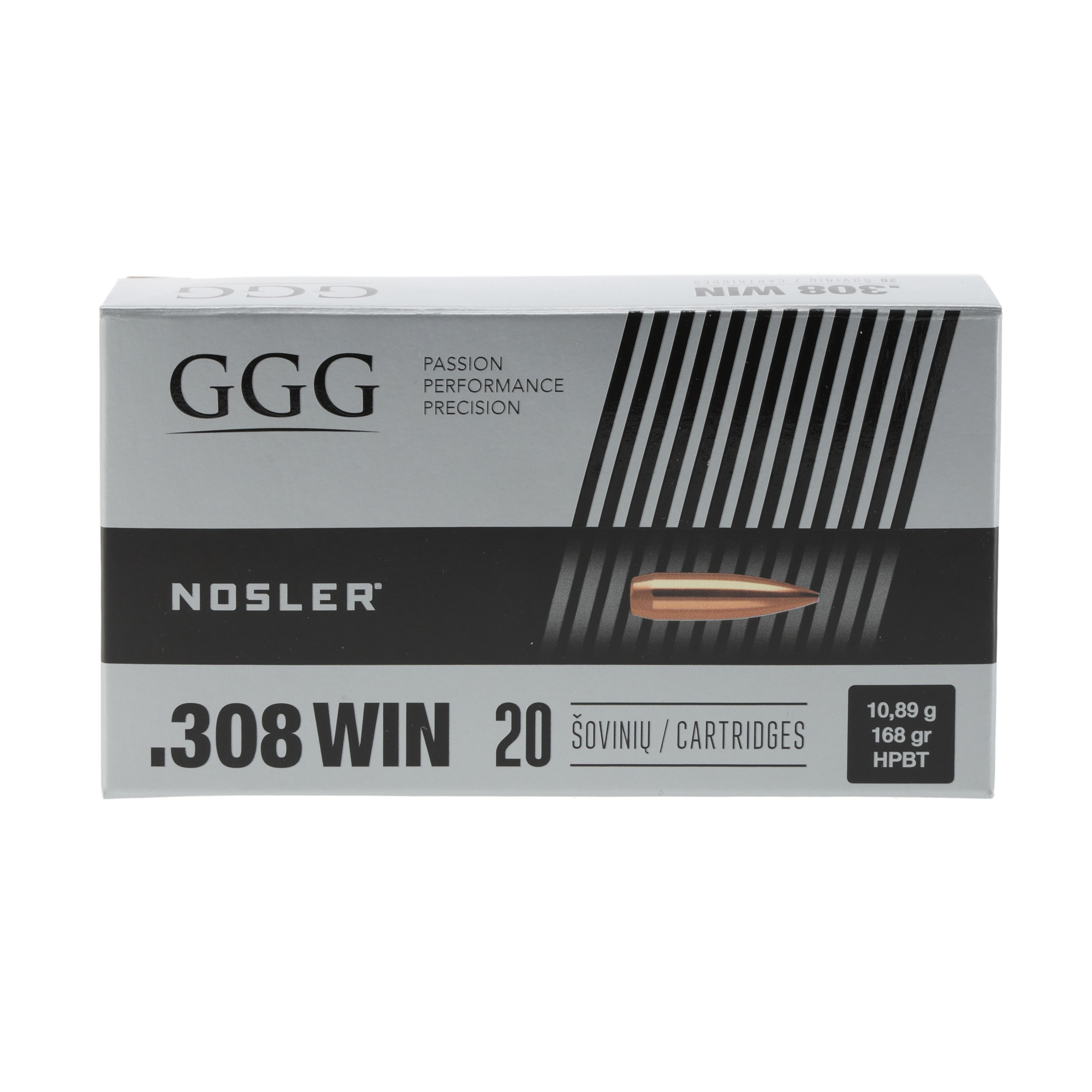 Amunicja GGG kal .308 Win 168 gr Nosler HPBT - sklep kolba.pl