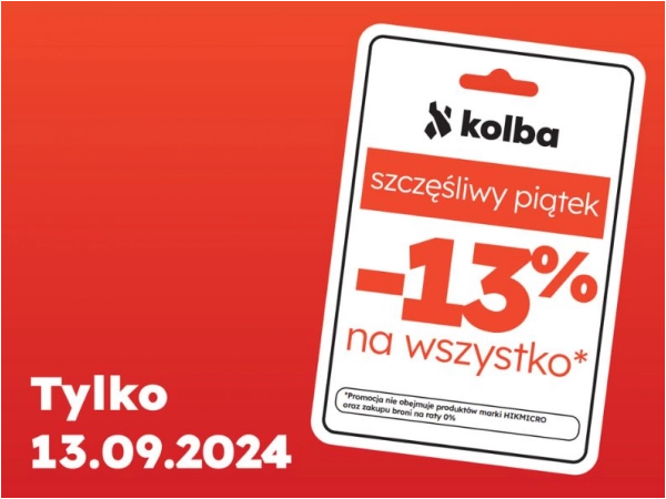 Szczęśliwy piątek 13 – aż 13% rabatu na wszystko!