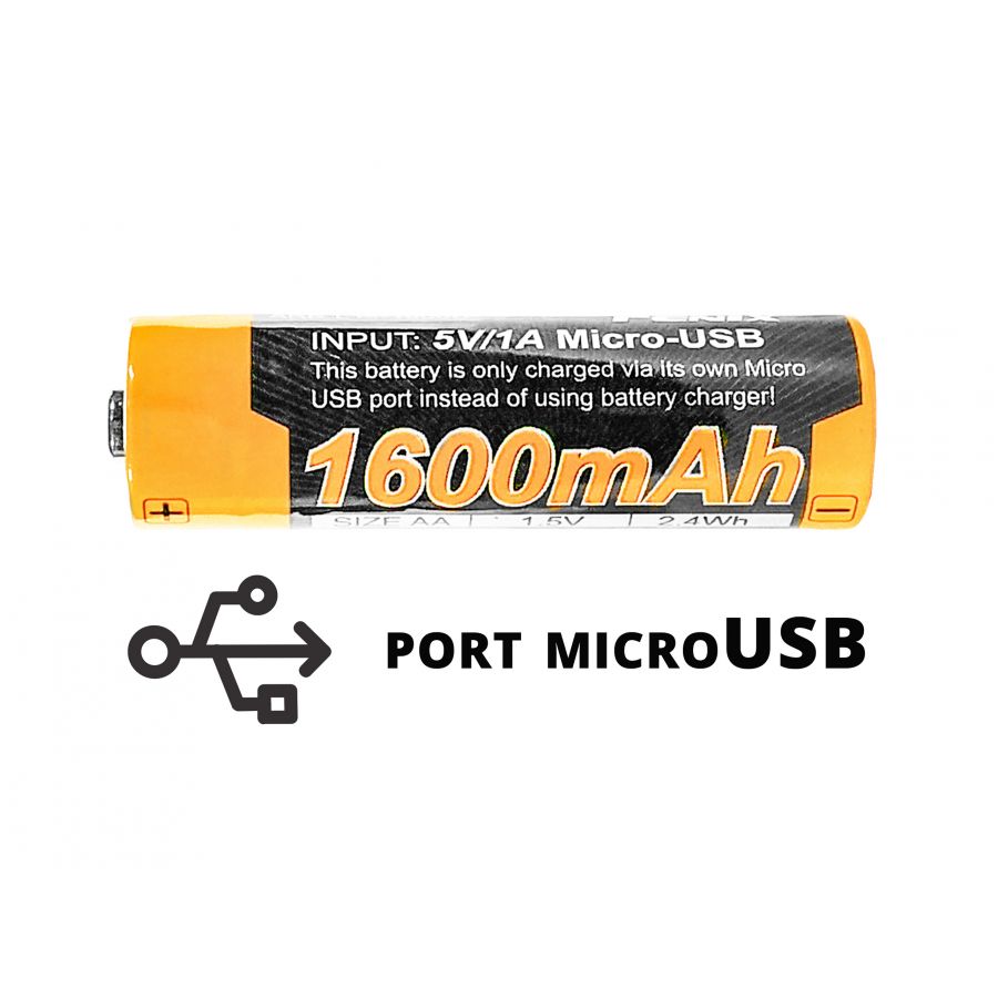 Akumulator Fenix USB ARB-L14U (14500 1600 mAh 1,5 V) 1/8