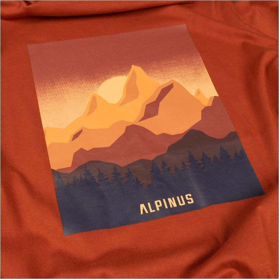 Alpinus Drefekal men's t-shirt orange 3/4