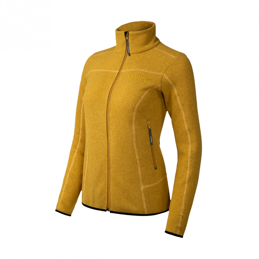 Alpinus Elvenes women's fleece sweatshirt yellow 1/4