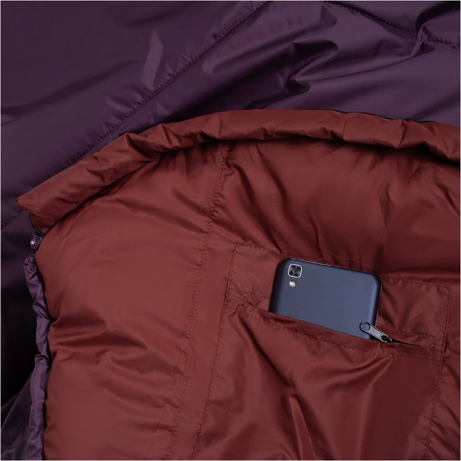 Alpinus Fiber Pro WS 1100 Sleeping Bag Right, Burgundy 2/8