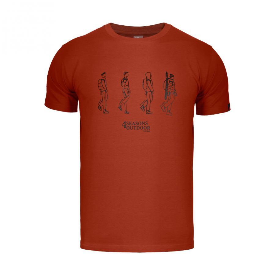 Alpinus Four men's t-shirt orange 1/4