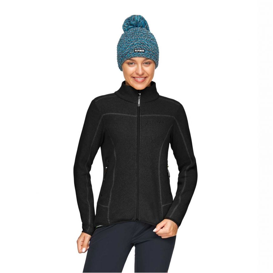 Alpinus women's Elvenes fleece sweatshirt black 1/5