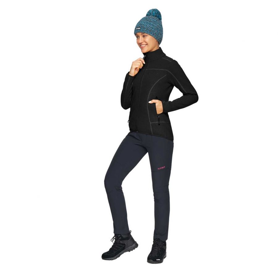 Alpinus women's Elvenes fleece sweatshirt black 3/5