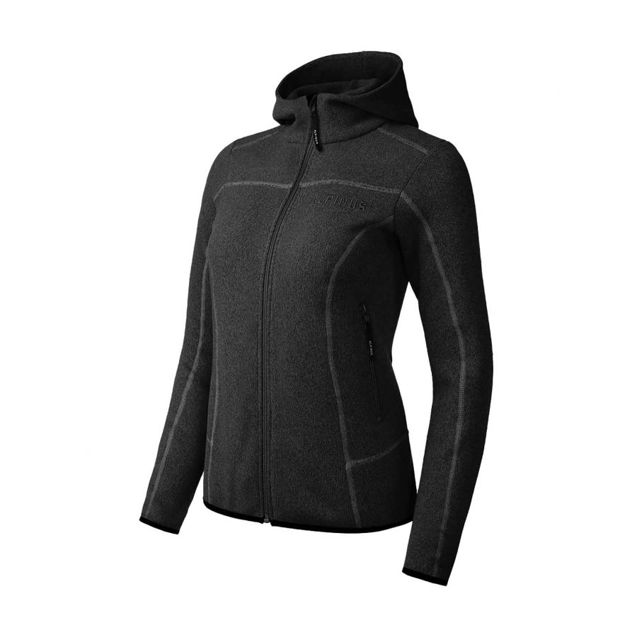 Alpinus women's Stroppia fleece sweatshirt black 1/4