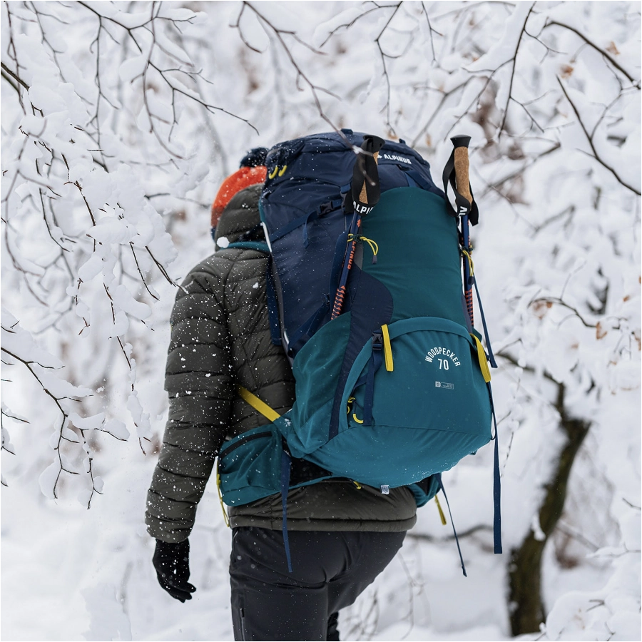 Alpinus Woodpecker 70 backpack, navy blue-green 3/11