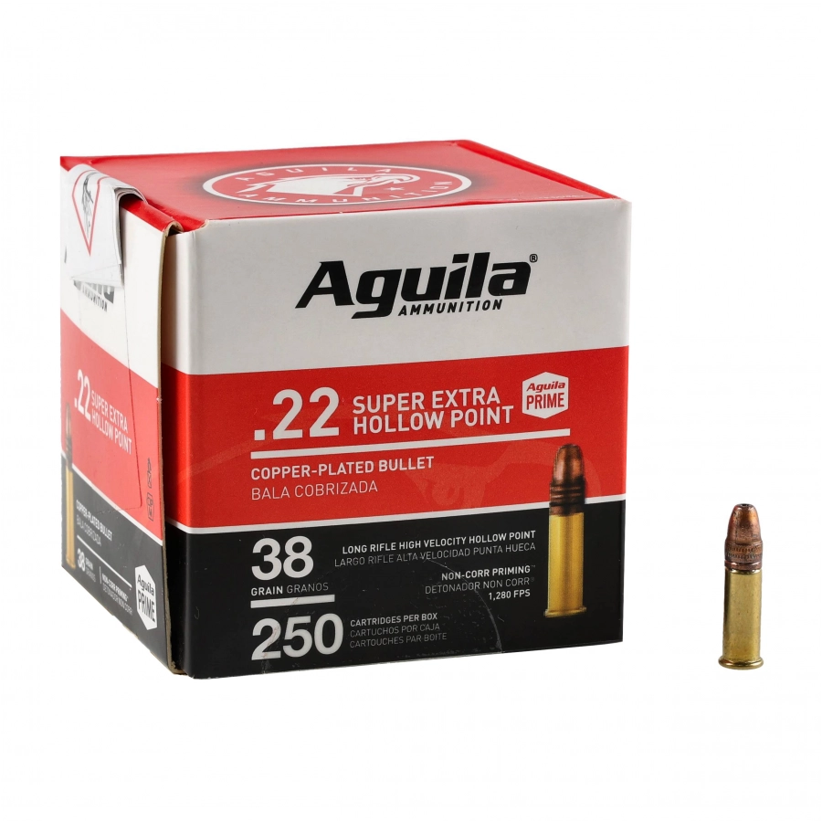 Amunicja Aguila kal. 22 LR Super Extra HV HP 38gr 1/4