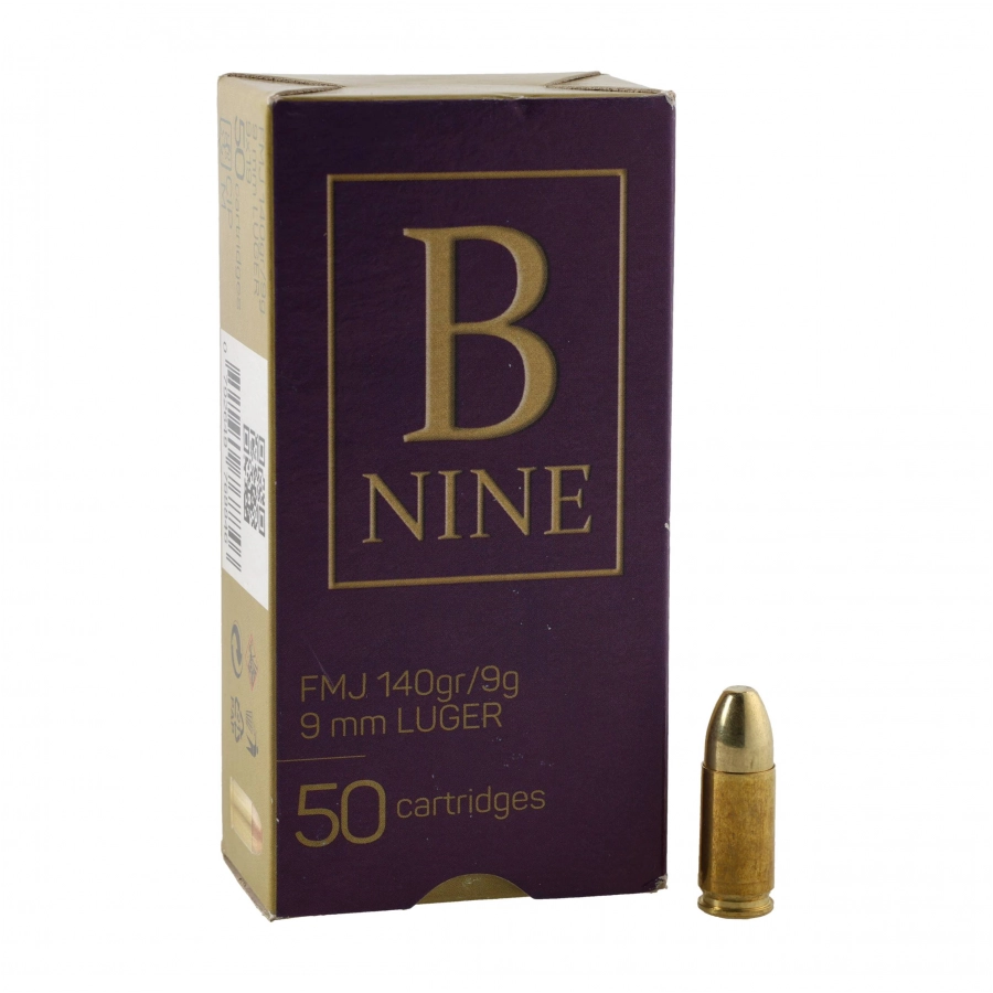 Amunicja B-Nine kal. 9x19mm FMJ 9g/140gr 1/4