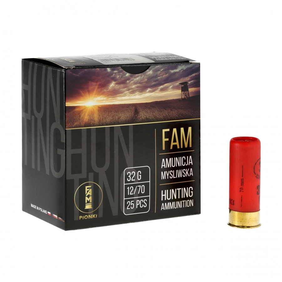Amunicja FAM Pionki 12/70 GW 32g 3-3,25mm 1/4