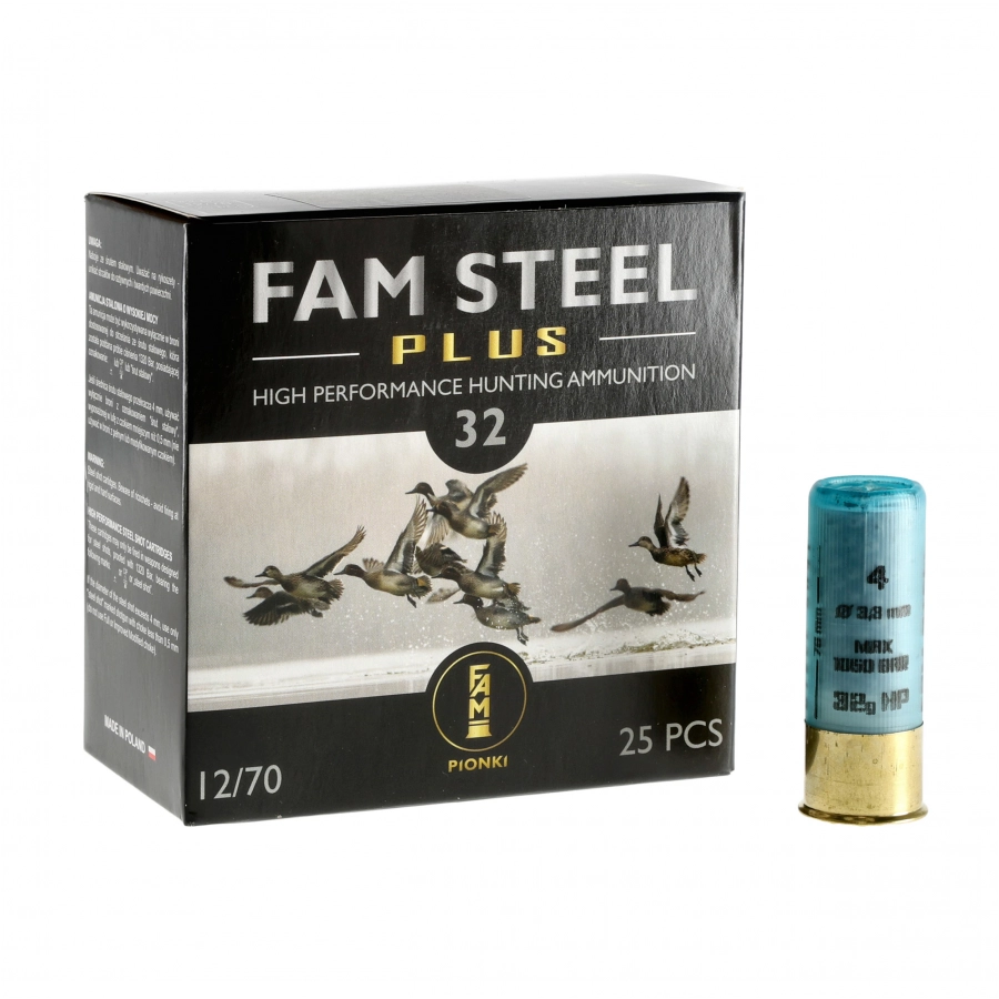 Amunicja FAM Pionki Steel Plus kal. 12/70 32g 4-3,30 mm 1/4