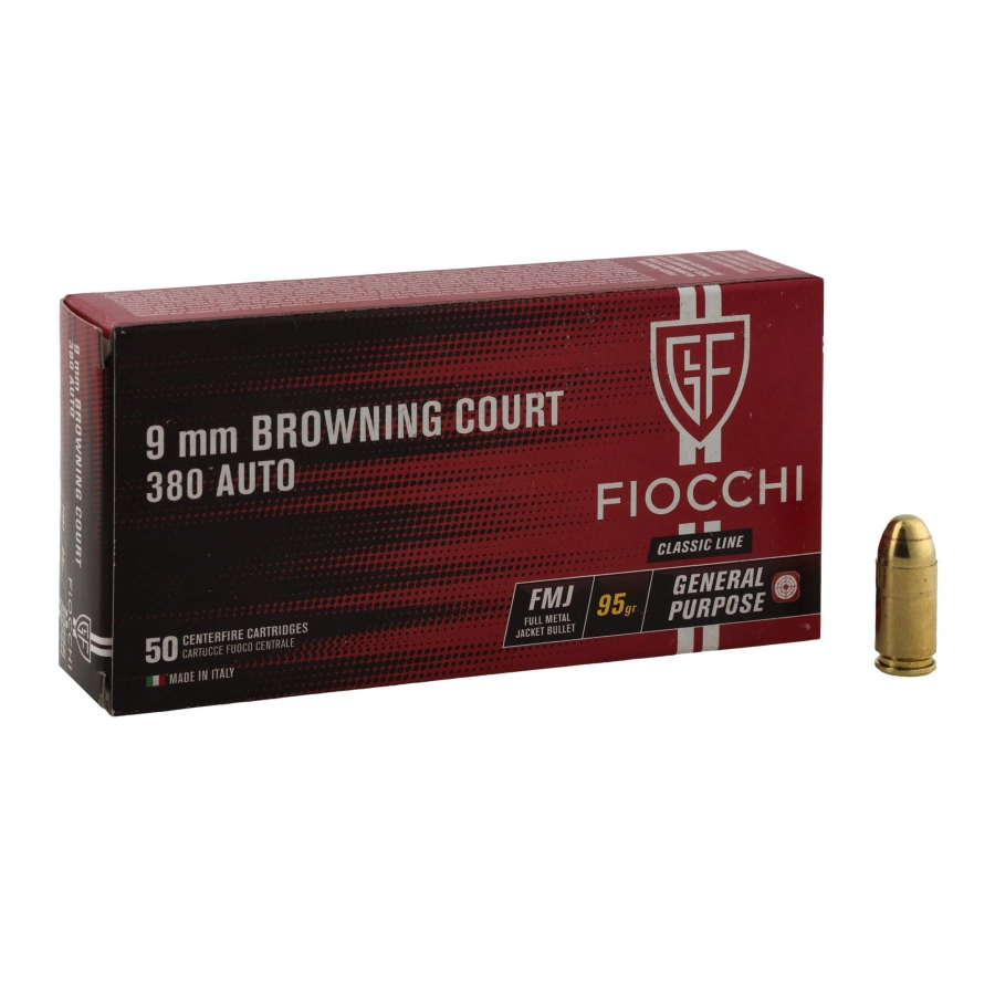 Amunicja Fiocchi kal. 380 AUTO 6,03 g/95gr FMJ 1/4
