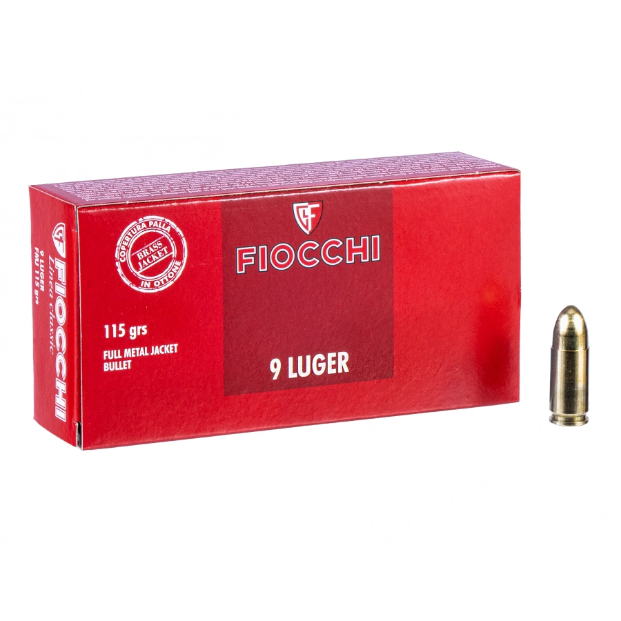 Amunicja Fiocchi kal. 9x19 mm 7,45 g/115 gr FMJ 1/3