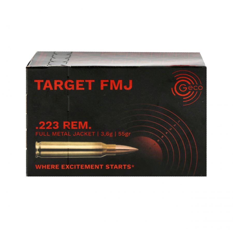 Amunicja GECO kal. .223 Rem FMJ Target Clean 3,6 g 4/4