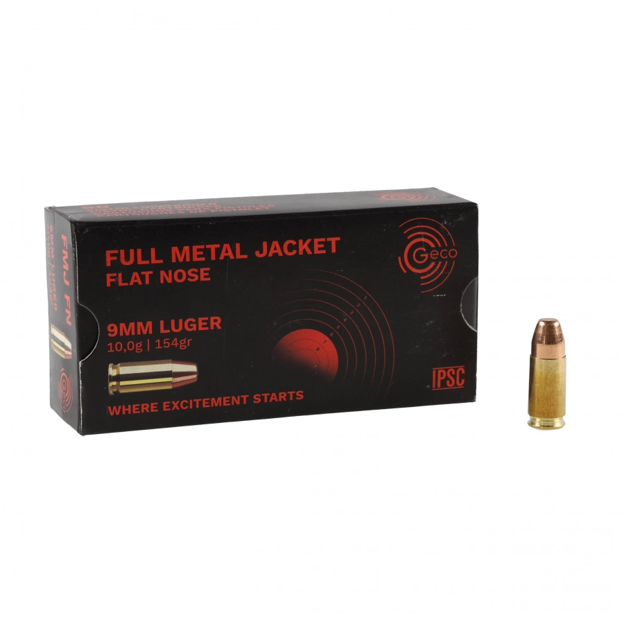 Amunicja GECO kal. 9x19 mm FMJ FN 10,0g 1/4