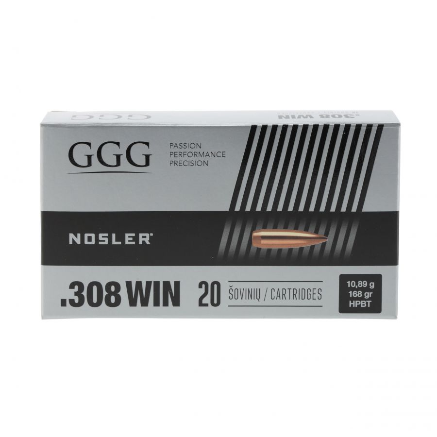 Amunicja GGG kal .308 Win 168 gr Nosler HPBT 4/5