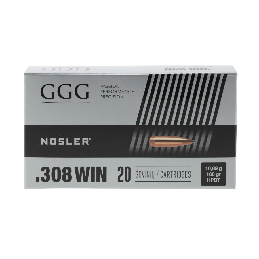 Amunicja GGG kal .308 Win 168 gr Nosler HPBT 4/5