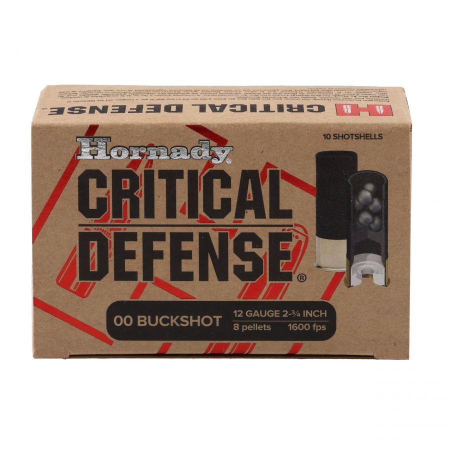 Amunicja Hornady kal. 12/70 Buckshot Critical Defense loftka SG 4/4