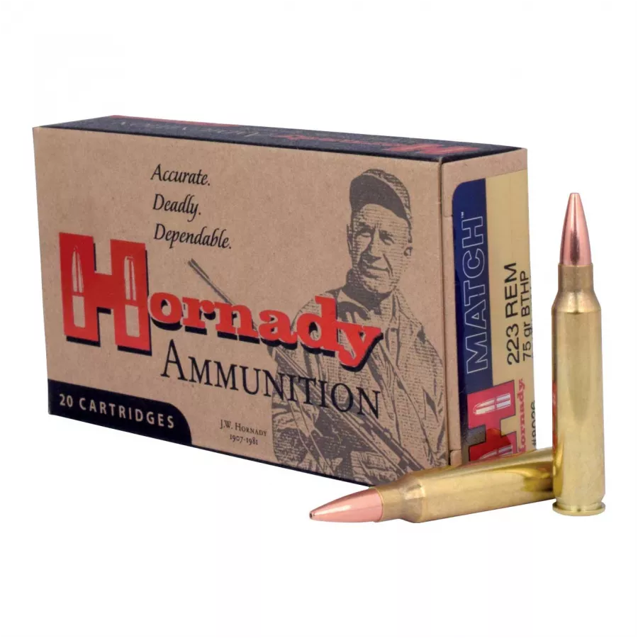 Amunicja Hornady kal. 223 Rem BTHP BLK 75gr 1/3