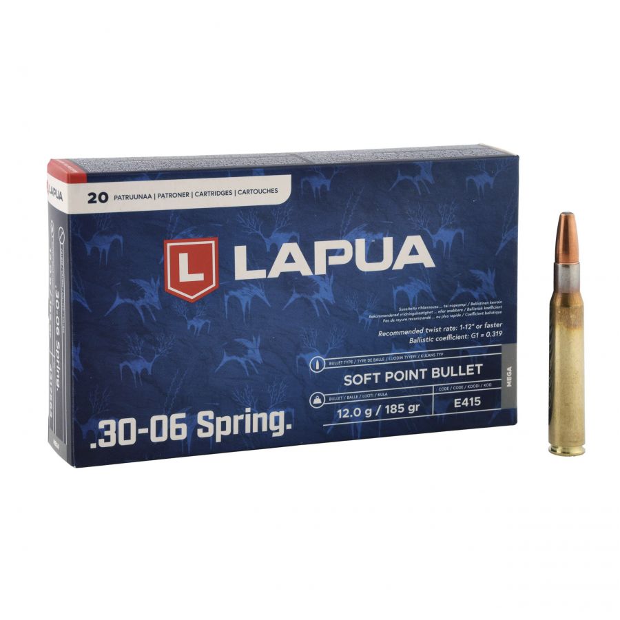 Amunicja LAPUA .30-06 MEGA 12g/185gr SP 1/4