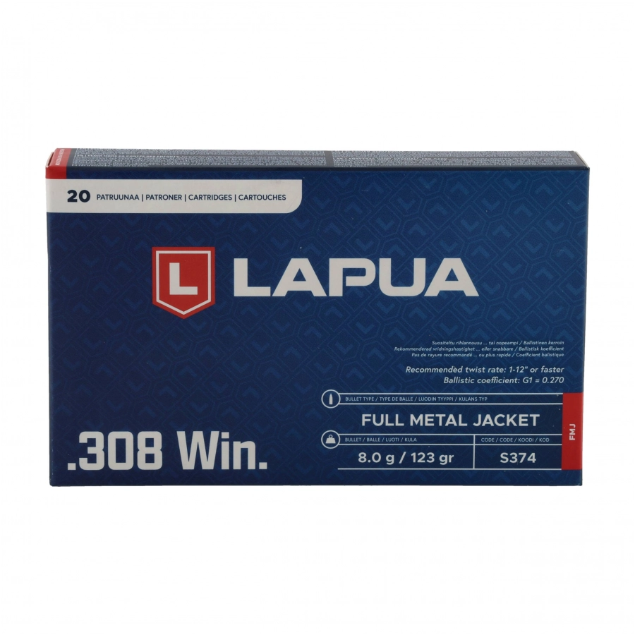Amunicja LAPUA .308 Win FMJ 8g/123gr 4/4