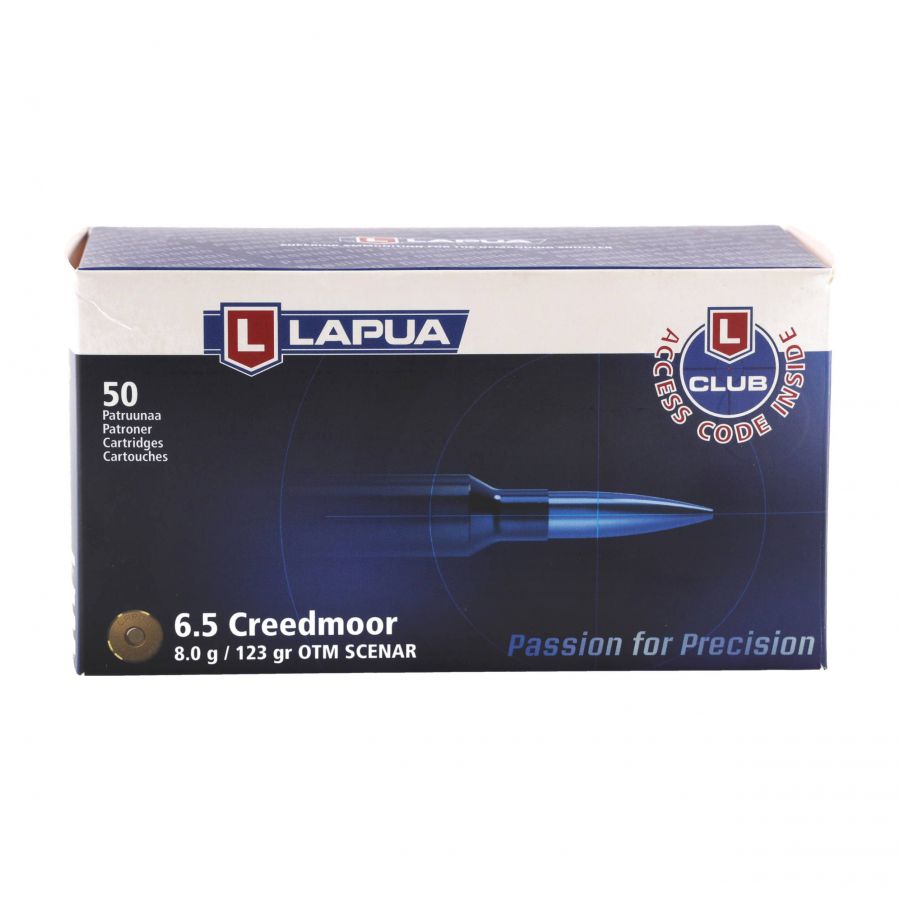Amunicja LAPUA 6,5 Creedmoor SCENAR 8g Open tip match 4/4