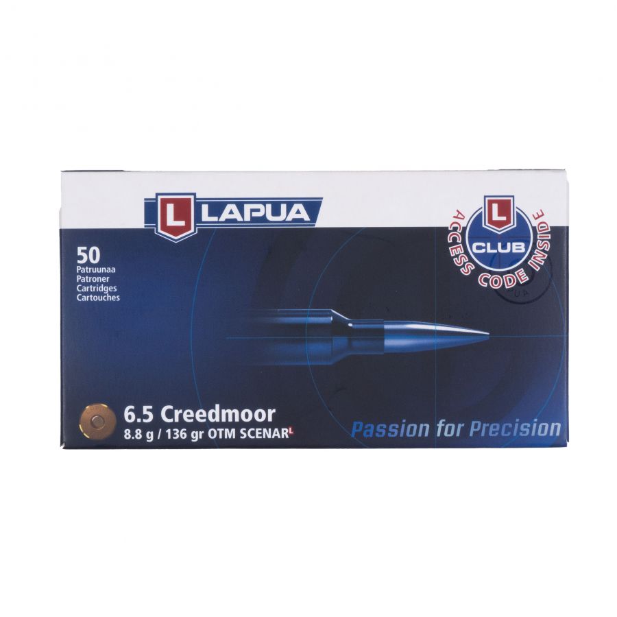 Amunicja LAPUA 6,5 mm Creedmoor SCENAR L 8,8 g / 136 gr 50 szt. 2/2