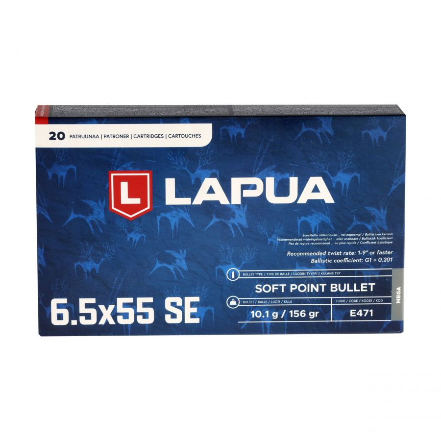 Amunicja LAPUA 6,5x55 SE MEGA SP 10,1 g/156 gr 4/4