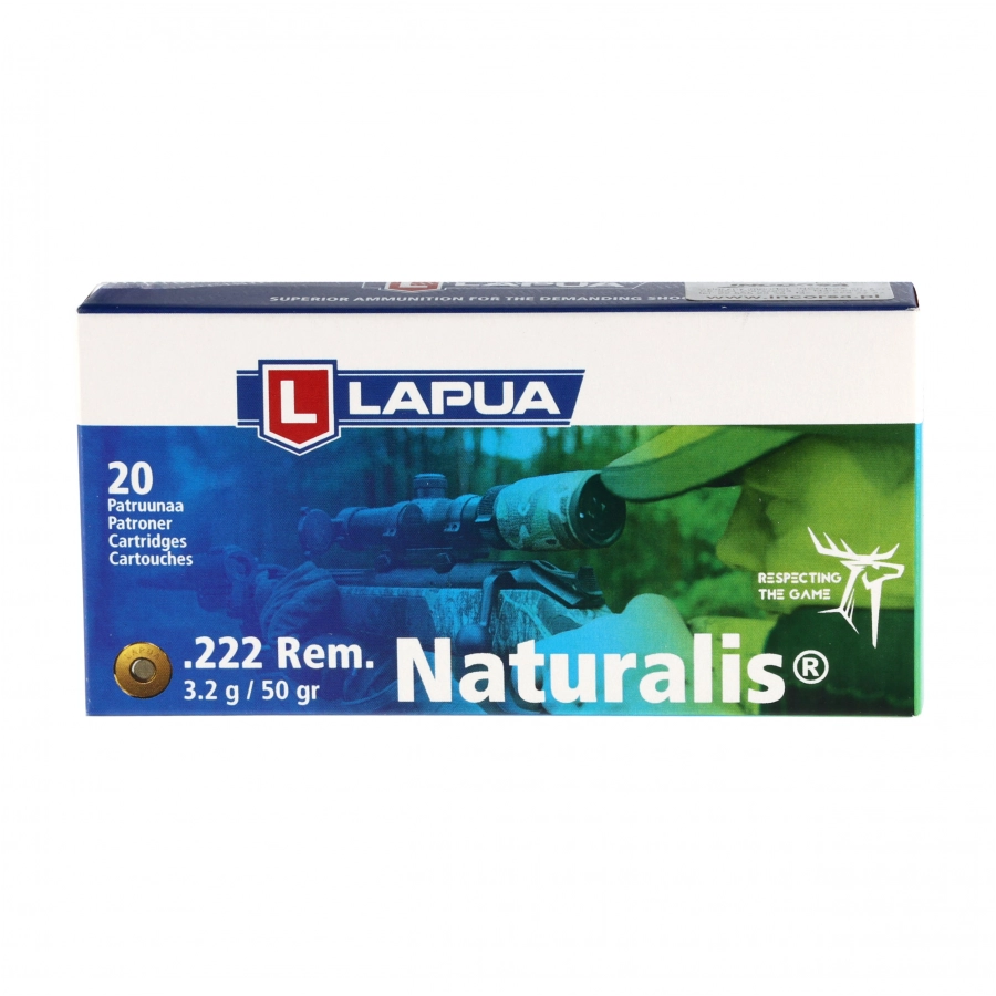 Amunicja LAPUA kal. 222 Rem. 3,2g/50gr Naturalis 4/4