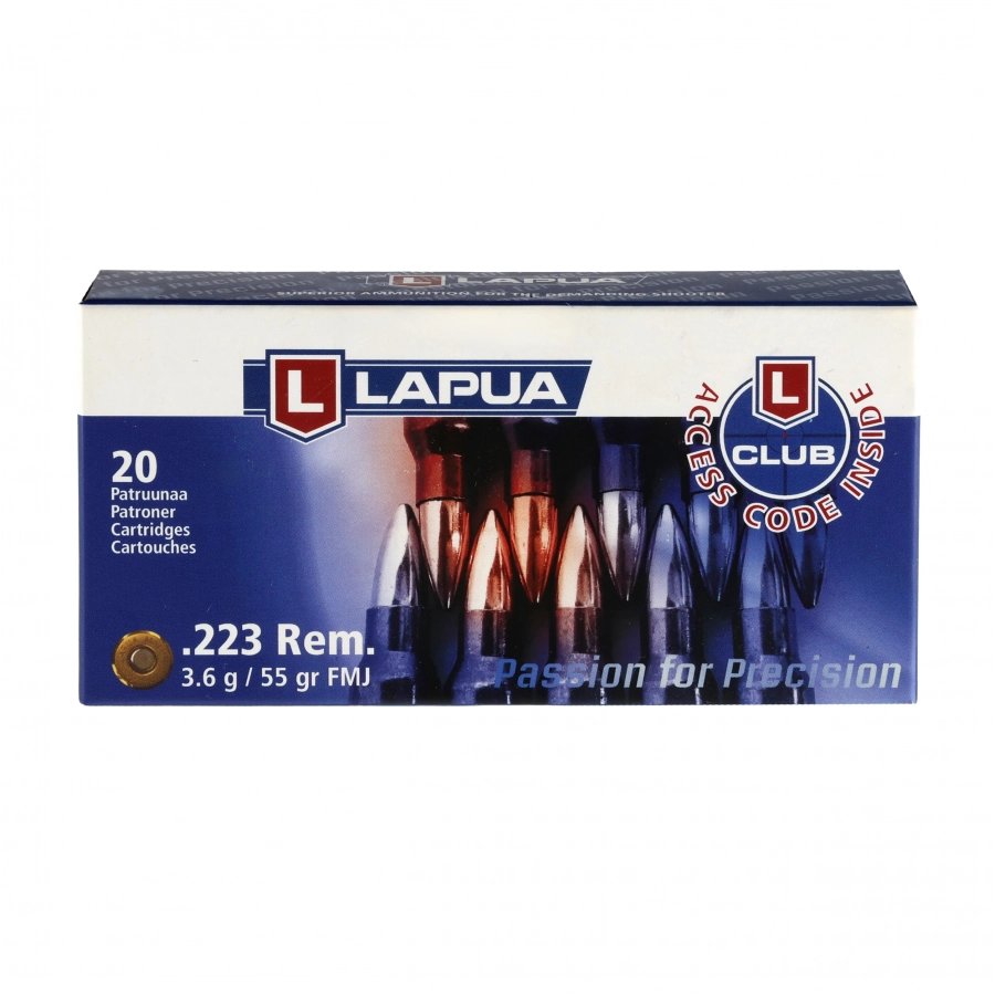 Amunicja LAPUA kal. 223 Rem. FMJ 3,6g/55gr 4/4