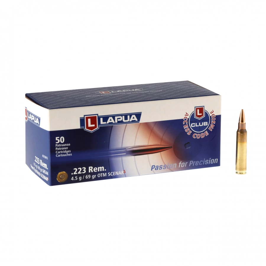 Amunicja LAPUA kal. 223 Rem Scenar L 4,5g/69gr 1/4