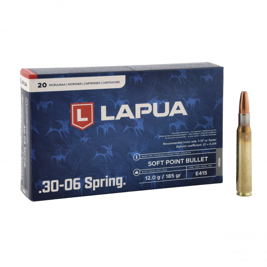 Amunicja LAPUA kal. 30-06 MEGA 12g/185gr SP 1/4