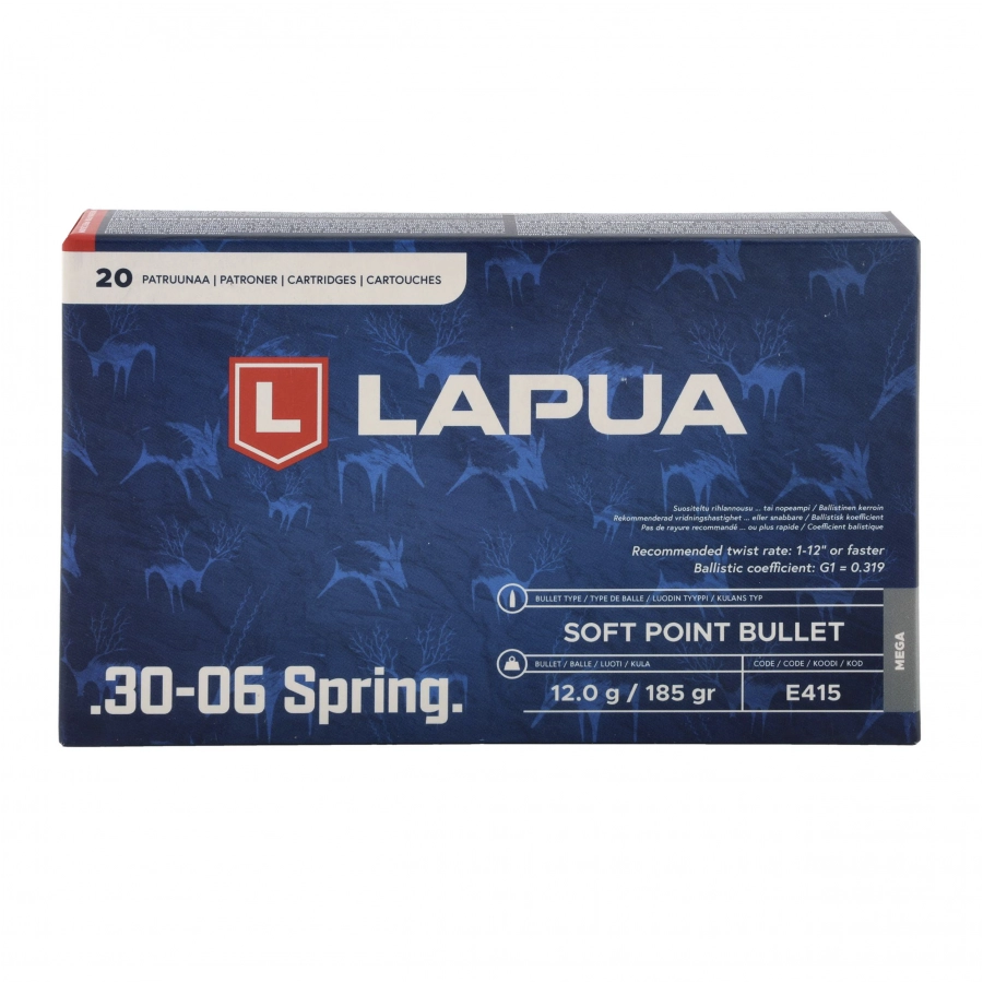 Amunicja LAPUA kal. 30-06 MEGA 12g/185gr SP 4/4