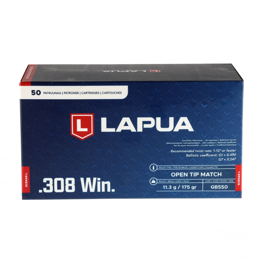 Amunicja LAPUA  kal. 308 Scenar L 11,3g/175gr OTM 4/4