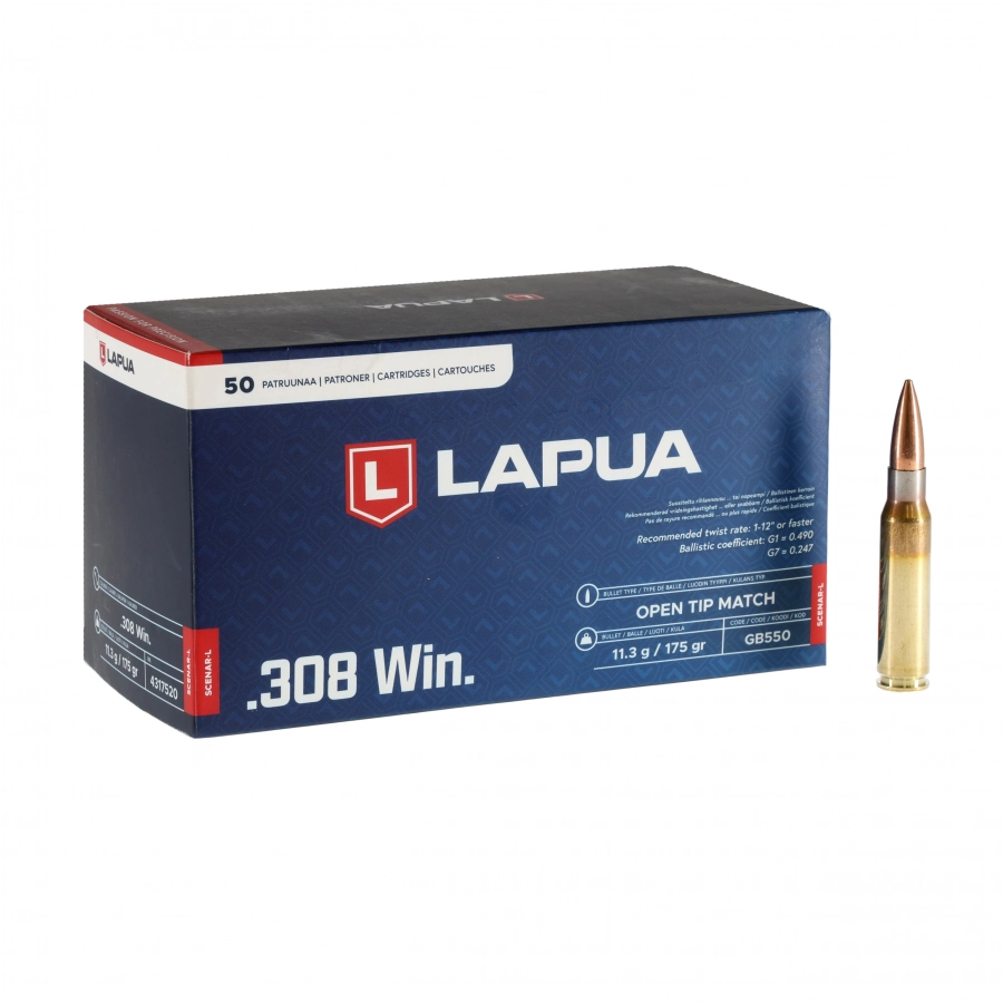 Amunicja LAPUA  kal. 308 Scenar L 11,3g/175gr OTM 1/4