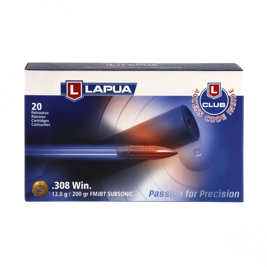 Amunicja LAPUA kal. 308 Win Subsonic 13 g FMJBT 4/4