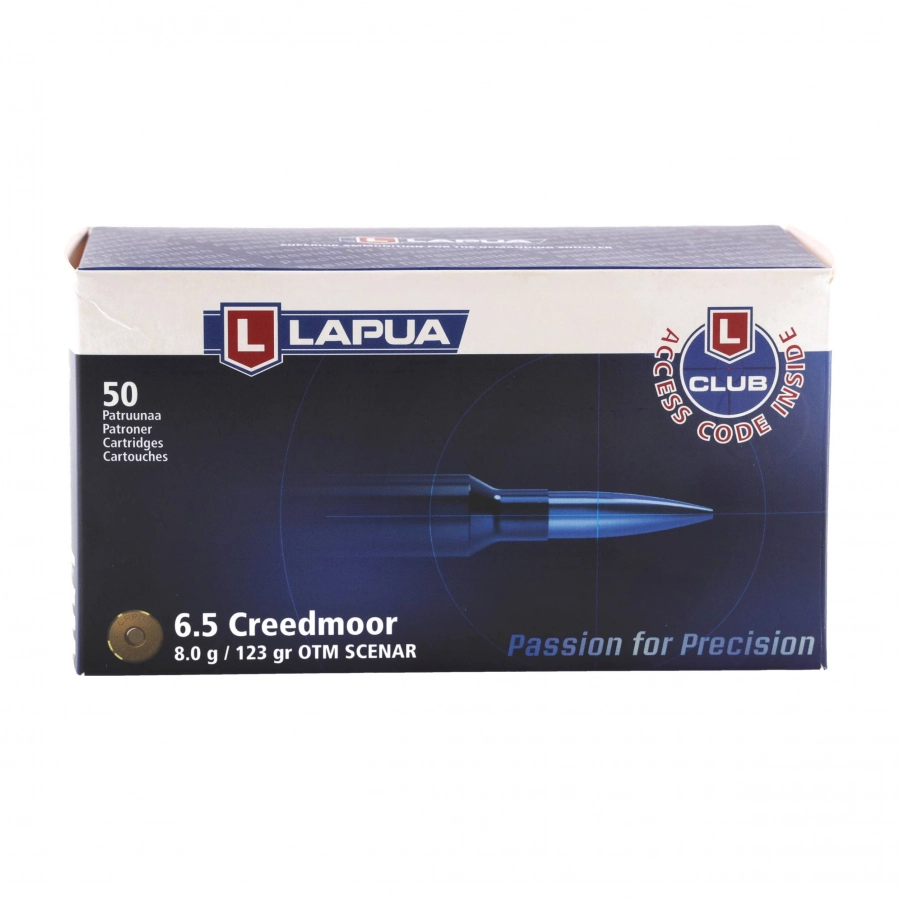 Amunicja LAPUA kal. 6,5 Creedmoor SCENAR 8g Open tip match 4/4