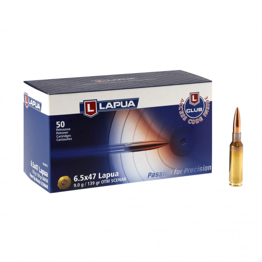 Amunicja LAPUA kal. 6,5x47 Scenar L 9g/139gr OTM 1/4