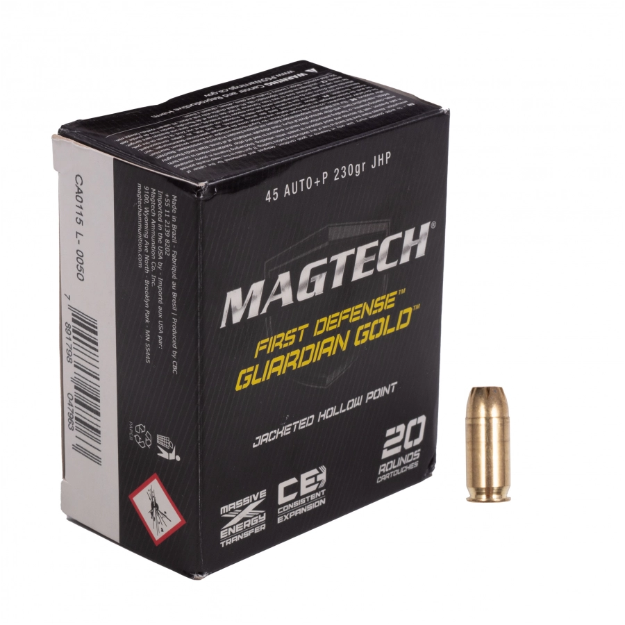 Amunicja Magtech kal. 45 ACP +P JHP 230 gr Guardian Gold 1/2