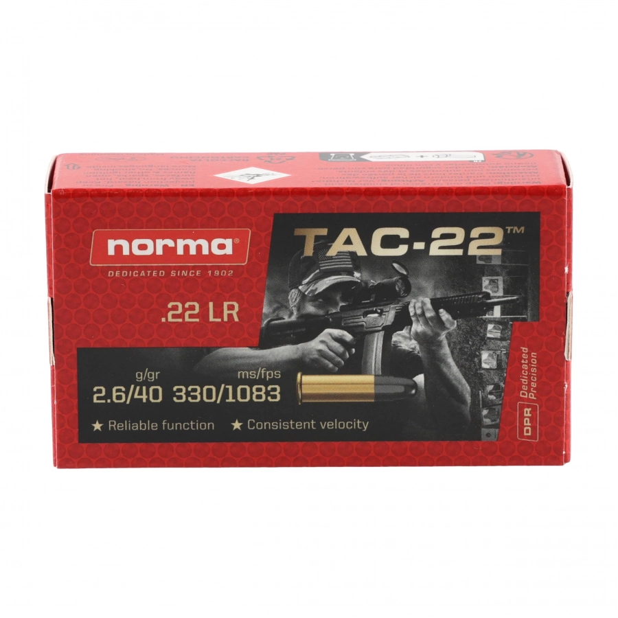 Amunicja Norma .22 LR TAC-22 2,6g/40gr 4/4