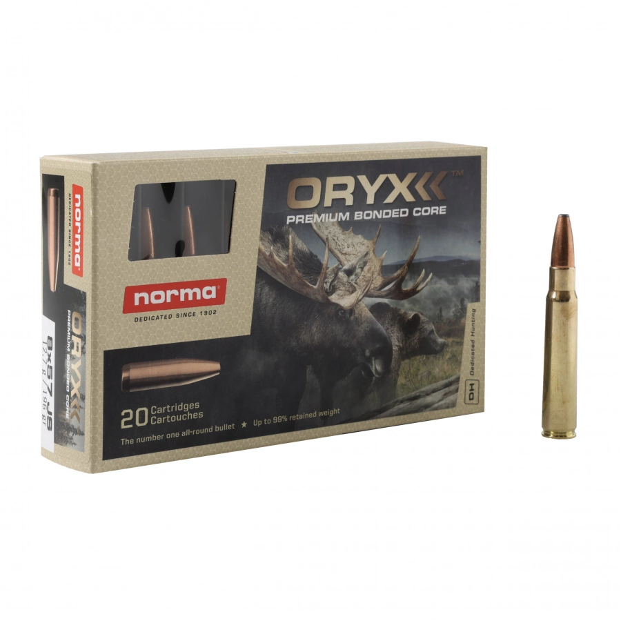 Amunicja Norma kal. 8X57 JS ORYX 12,7g/196 grs 1/4
