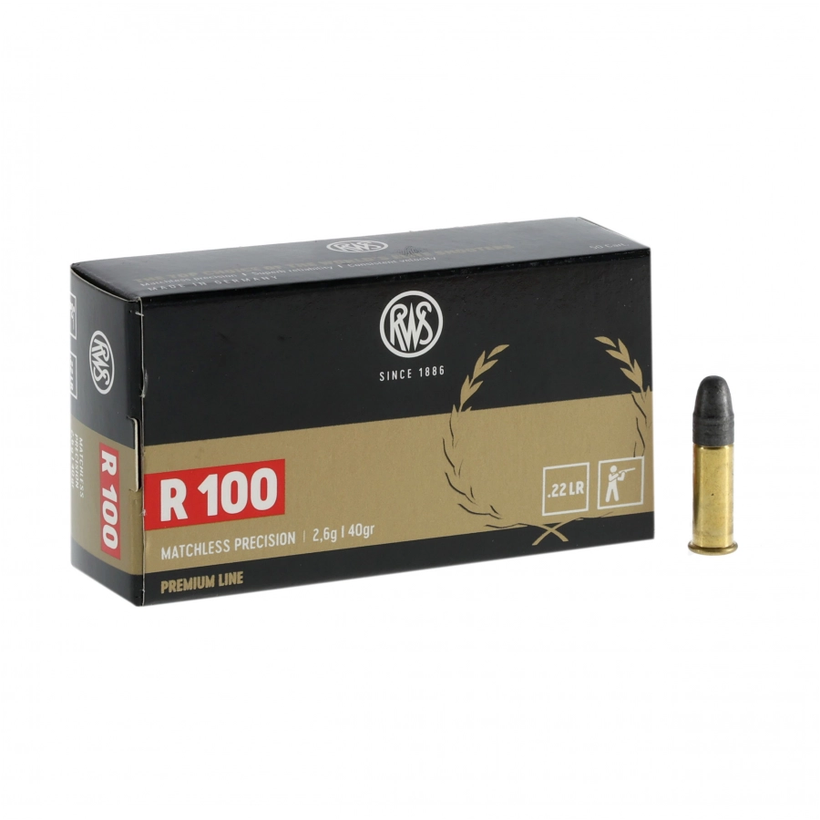Amunicja RWS kal. .22lr R100 2,6g/40gr 1/4