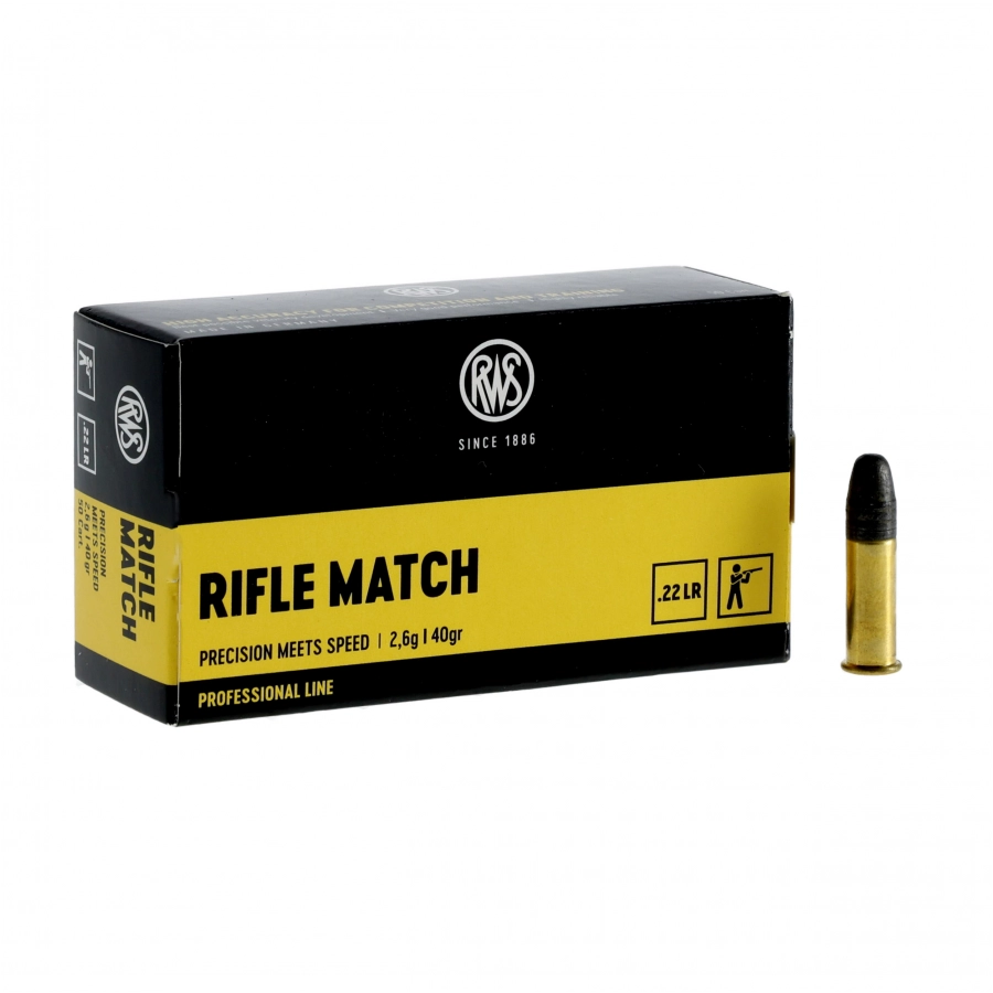 Amunicja RWS kal. .22lr Rifle Match 2,6g/40gr 1/4