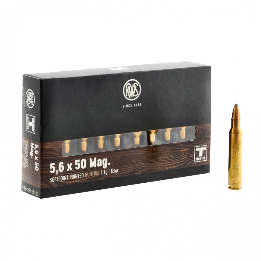 Amunicja RWS kal. 5,6x50 TM 4,1 g 1/4