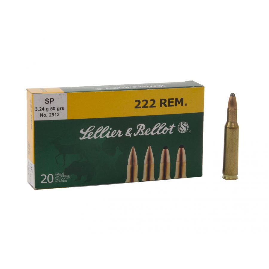 Amunicja Sellier&Bellot .222 Rem 3,24g/50grs SP 1/2