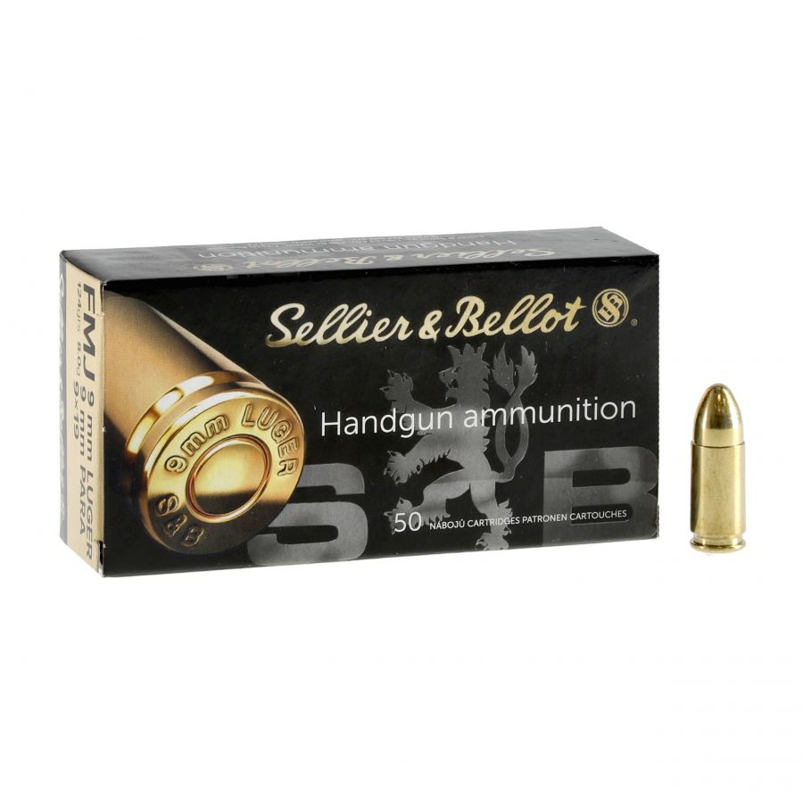 Amunicja Sellier&Bellot 9mm Luger 8g FMJ 1/4