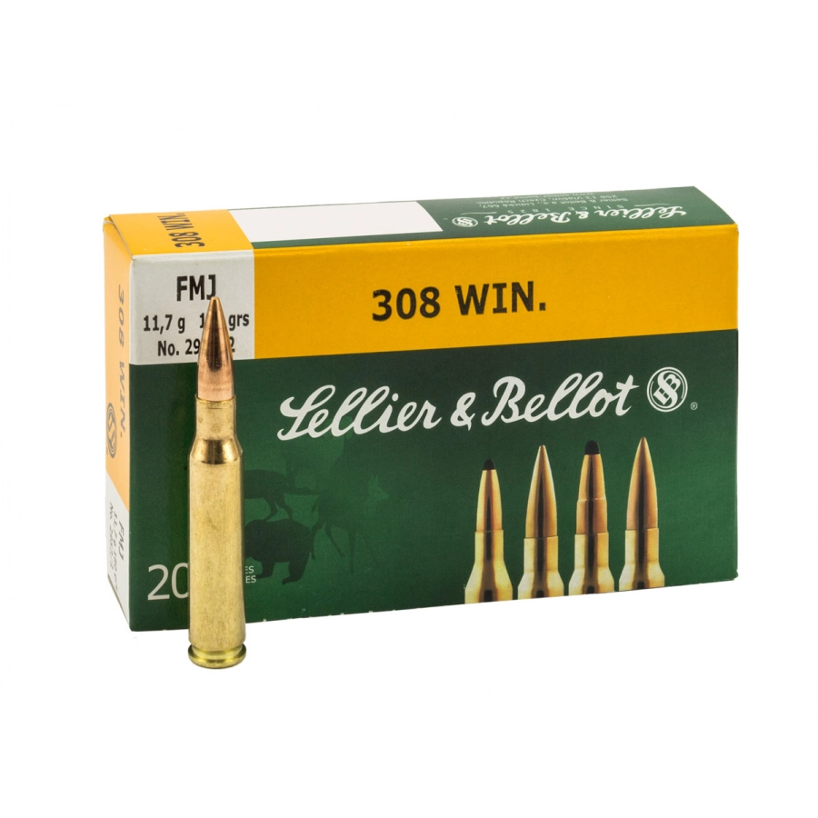 Amunicja Sellier&Bellot kal.. 308 Win 11,7g/180grs FMJ (50) 1/1